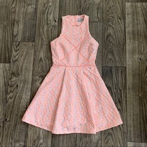 Pink embroidered dress